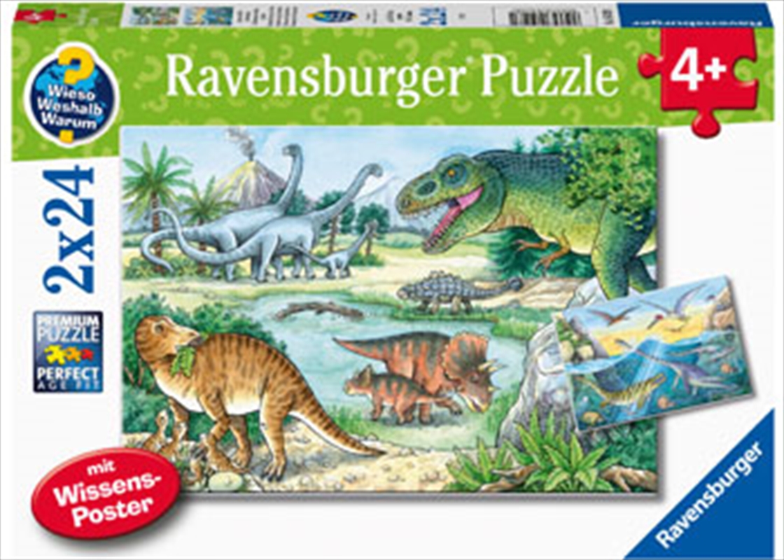 Dinosaurs Of Land And Sea  2 X 24 Piece | Merchandise