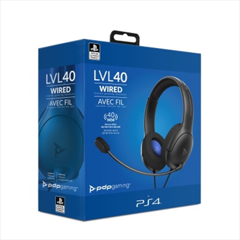 PDP PlayStation LVL 40 Wired Stereo Headset | PlayStation 4