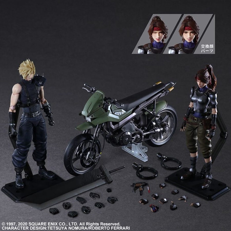 Final Fantasy VII - Jessie, Cloud & Motorcycle Play Arts Action Figure | Merchandise
