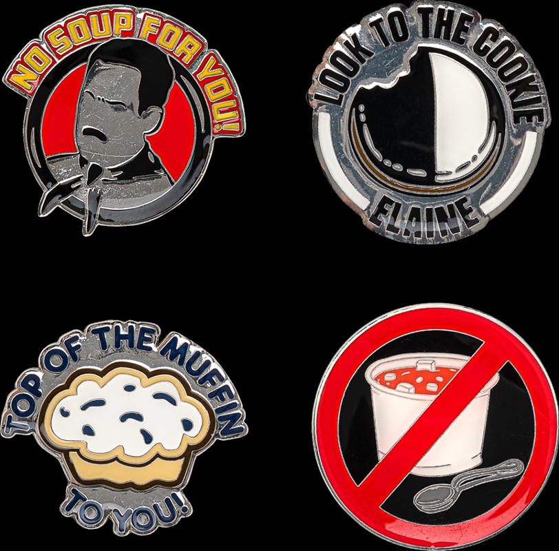 Seinfeld Food Enamel Pin 4pk/Product Detail/Buttons & Pins