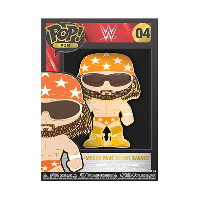 WWE - Randy Macho Man Savage 4" Pop! Enamel Pin/Product Detail/Buttons & Pins