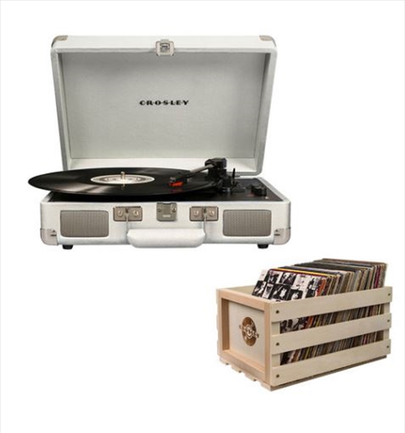 Crosley Cruiser Bluetooth Portable Turntable with Storage Crate - White Sands/Product Detail/Turntables