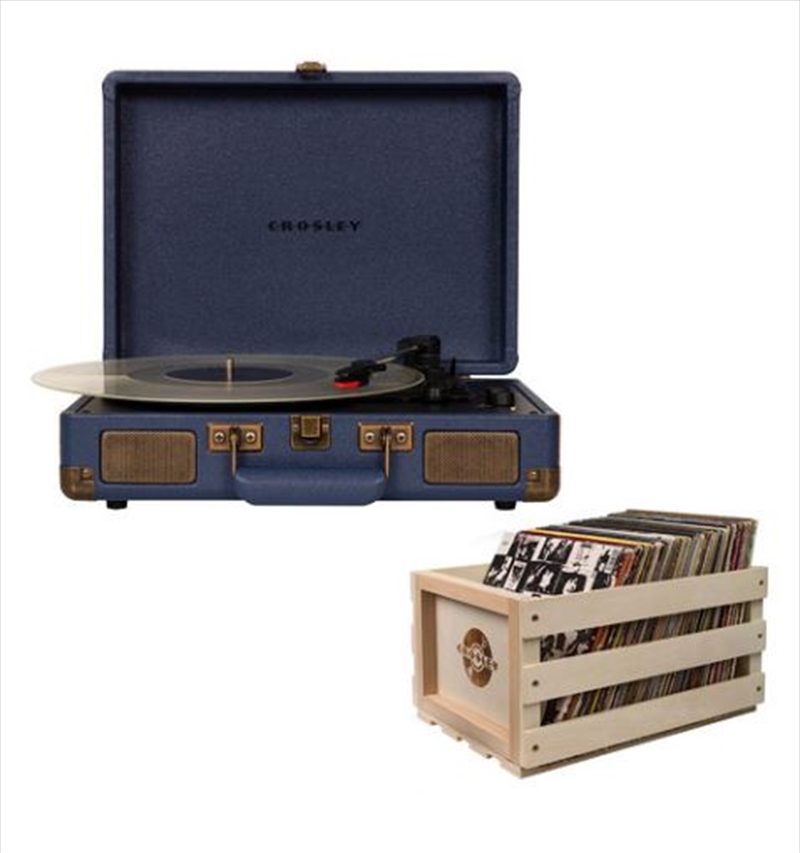 Crosley Cruiser Bluetooth Portable Turntable with Storage Crate - Navy/Product Detail/Turntables