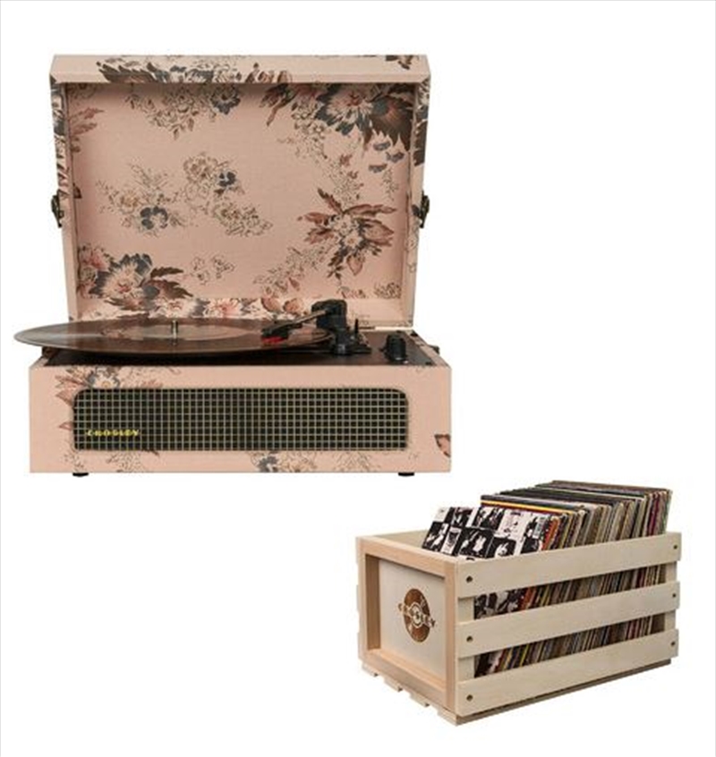 Floral Crosley Voyager Bluetooth Portable Turntable with Storage Crate/Product Detail/Turntables