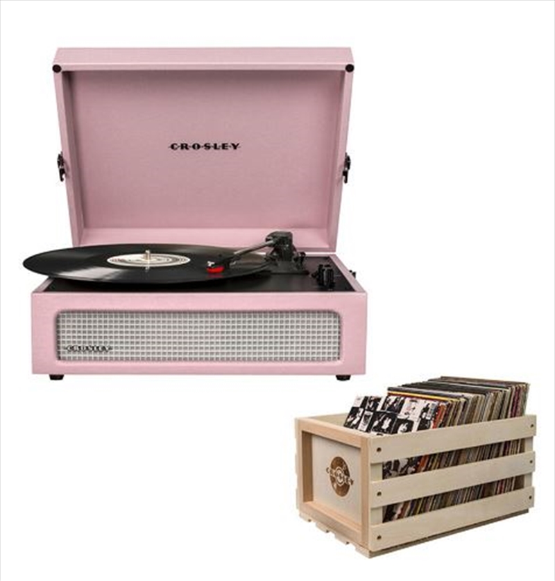 Crosley Voyager Bluetooth Portable Turntable with Storage Crate - Amethyst | Hardware Electrical