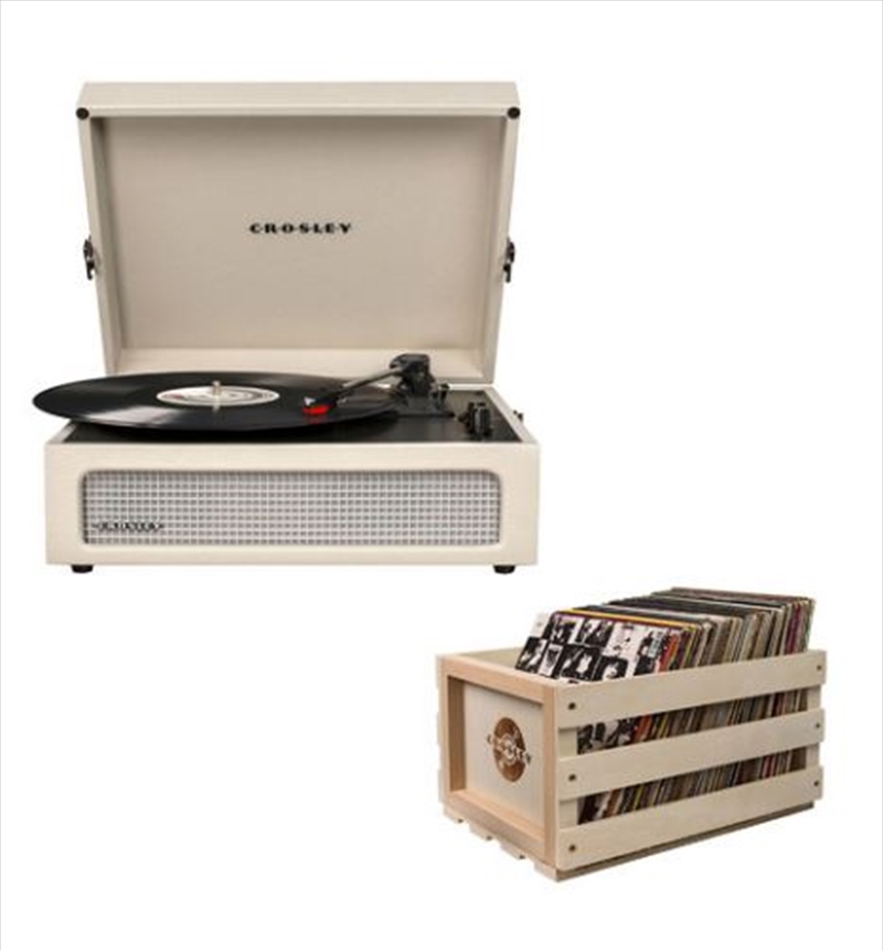 Crosley Cruiser Bluetooth Portable Turntable with Storage Crate - Dune | Hardware Electrical