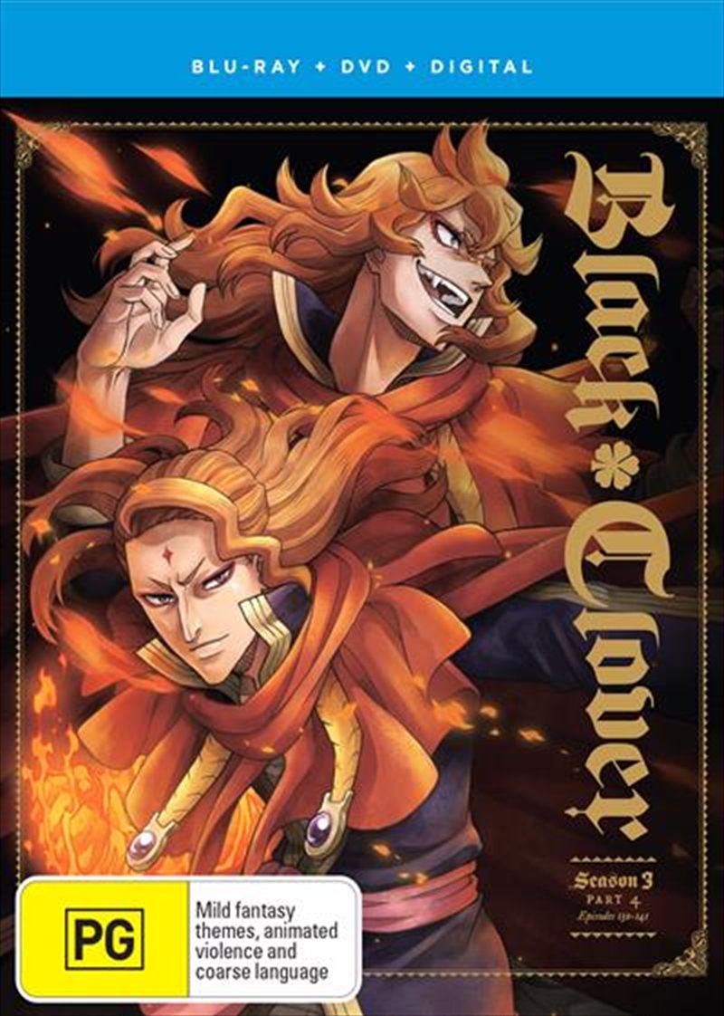 Black Clover - Season 3 - Part 4 - Eps 130-141  Blu-ray + DVD/Product Detail/Anime