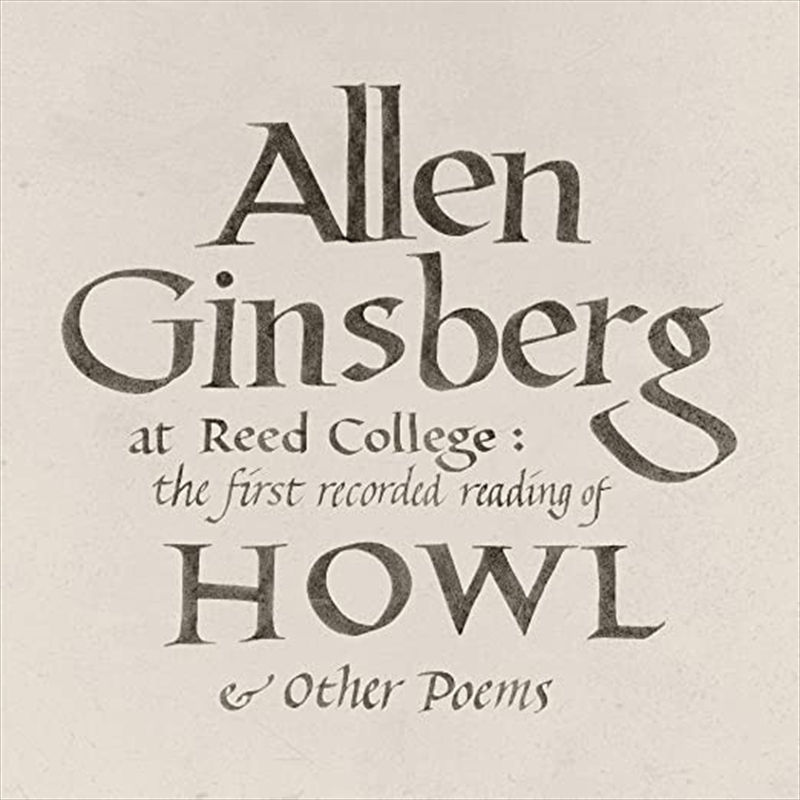 At Reed College: The First Recorded Reading Of Howl & Other Poems/Product Detail/Pop