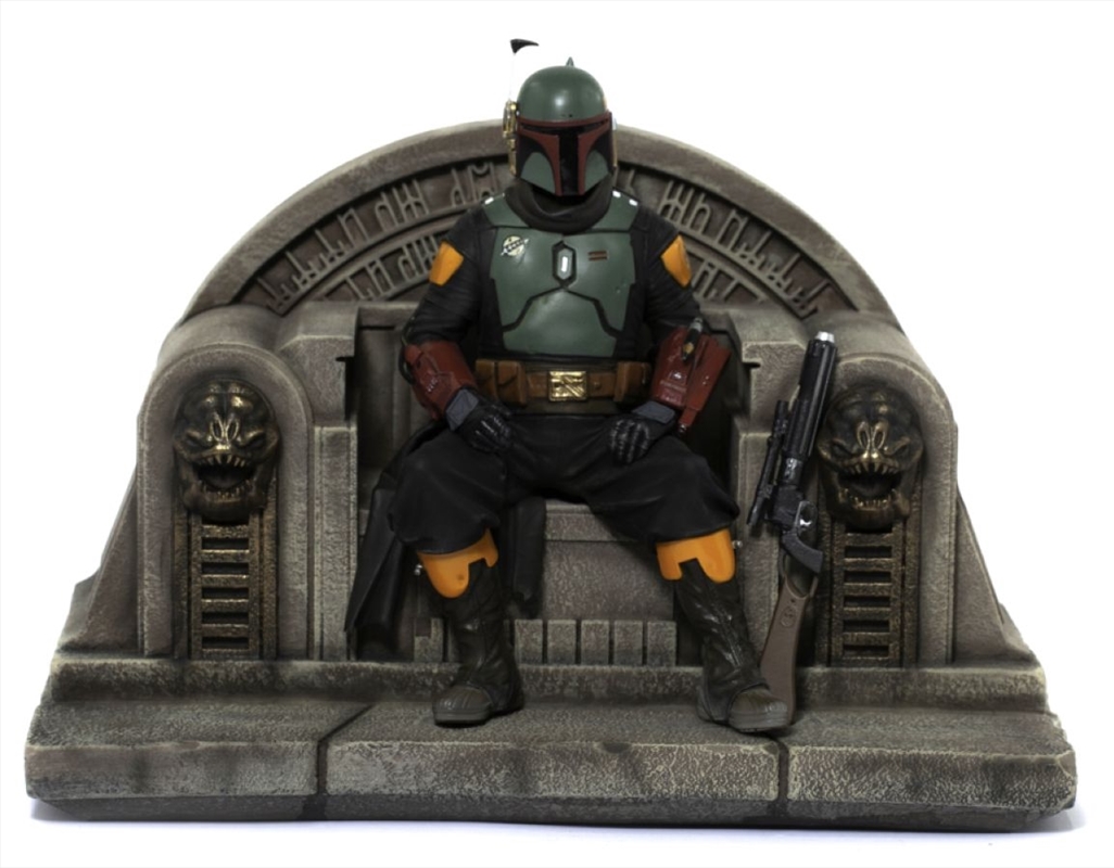 Star Wars: The Mandalorian - Boba Fett on Throne Deluxe 1:10 Scale Statue | Merchandise