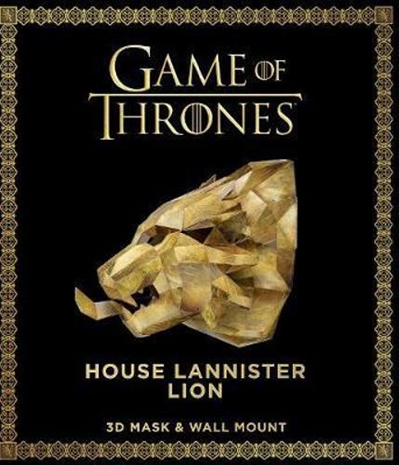 Game Of Thrones Mask And Wall Mount - House Lannister Lion/Product Detail/Decor