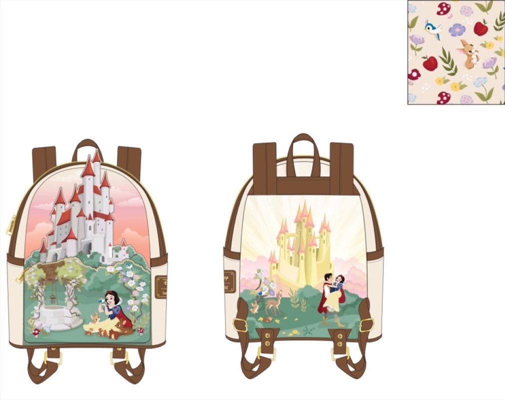 Loungefly - Snow White and the Seven Dwarfs - Castle Mini Backpack | Apparel