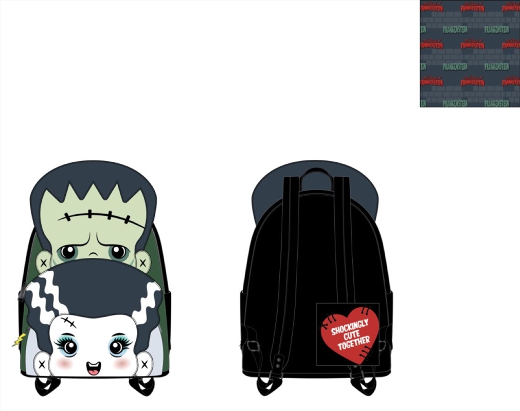 Loungefly - Universal Monsters - Frankie & Bride Mini Backpack | Merchandise