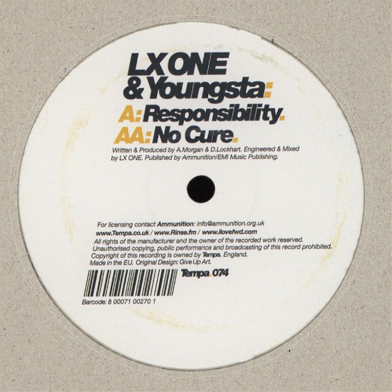 Responsibility And No Cure/Product Detail/Dance