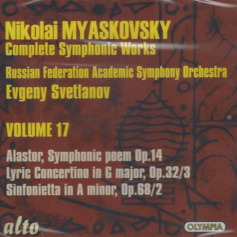 Alastor Sym Poem / Lyric Concertino / Sinfonietta/Product Detail/Classical