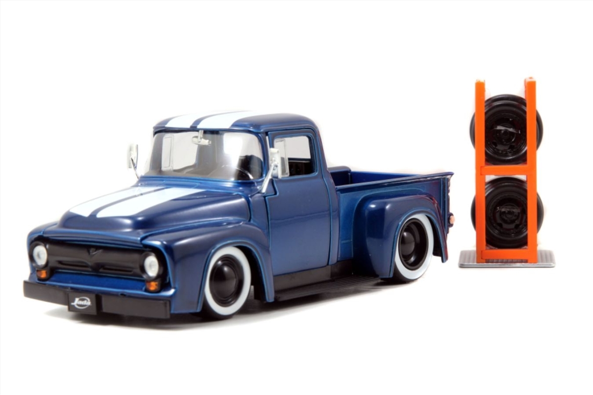 Just Trucks - Ford F-100 Pick Up 1956 Metallic Blue 1:24 Scale Diecast Vehicle/Product Detail/Figurines
