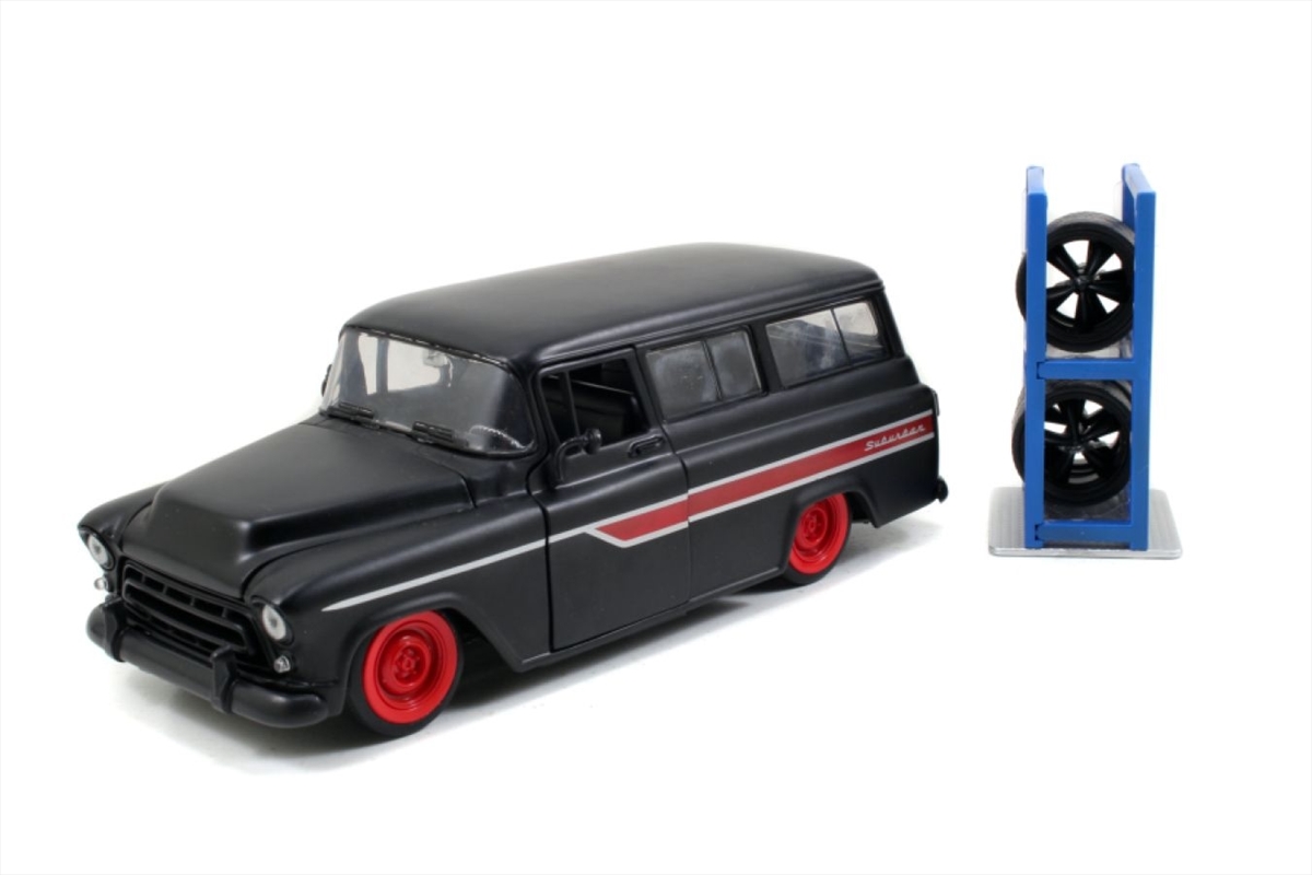 Just Trucks - Chevy Suburban 1957 Black 1:24 Scale Diecast Vehicle/Product Detail/Figurines