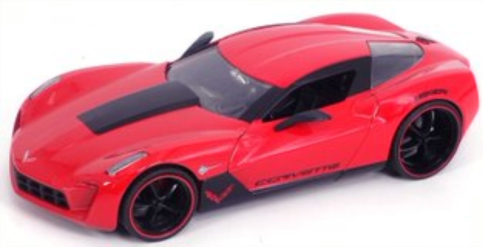 Big Time Muscle - Chevy Corvette Sray 2009 Red 1:24 Scale Diecast Vehicle/Product Detail/Figurines