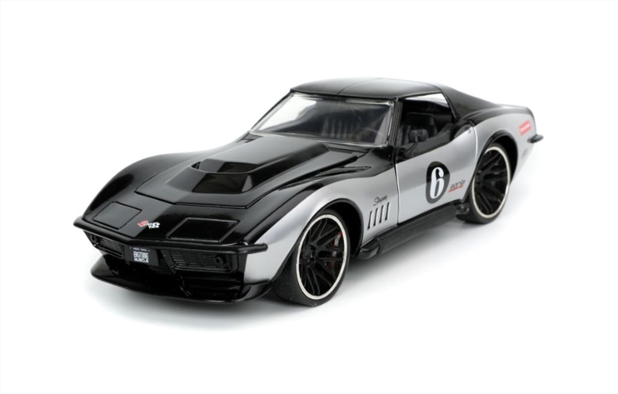 Big Time Muscle - Corvette StRay ZL-1 1969 Black 1:24 Scale Diecast Vehicle/Product Detail/Replicas