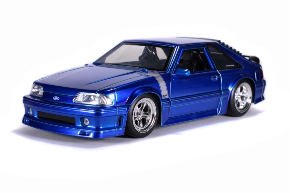 Big Time Muscle - Ford Mustang GT 1989 Blue 1:24 Scale Diecast Vehicle/Product Detail/Figurines