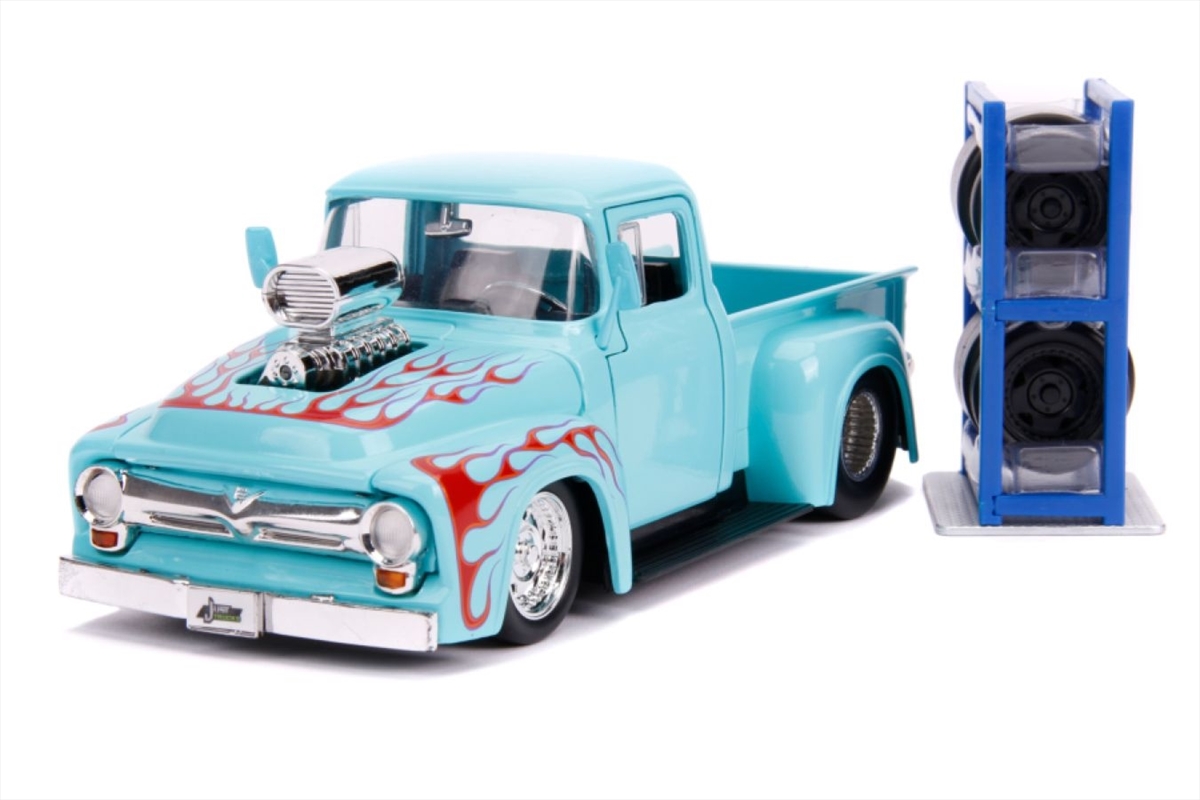 Just Trucks - Ford F-100 Pick Up 1956 Blue 1:24 Scale Diecast Vehicle/Product Detail/Figurines