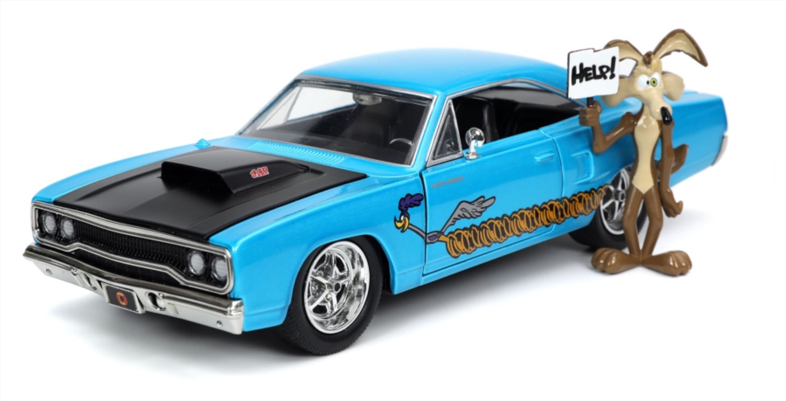 Looney Tunes - Plymouth Road Runner 1970 with Wile E Coyote 1:24 Scale Hollywood Ride/Product Detail/Figurines