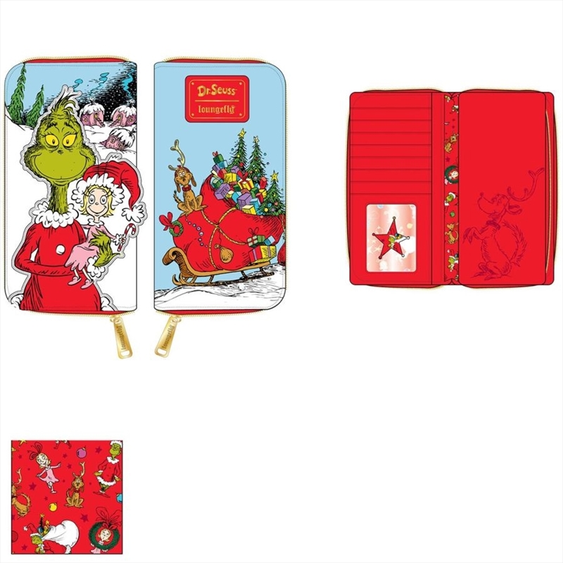 Loungefly - Dr Seuss - Grinch Loves The Holidays Zip Purse/Product Detail/Wallets