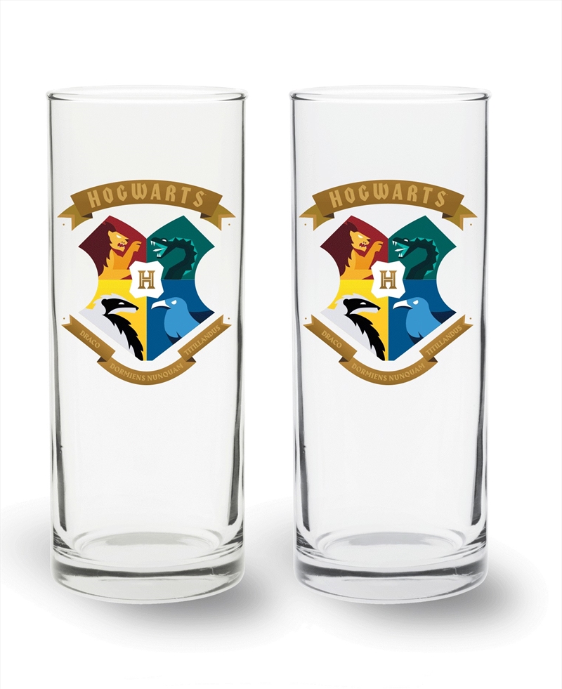 Harry Potter Crest Highball Glass 2 Pack/Product Detail/Glasses, Tumblers & Cups