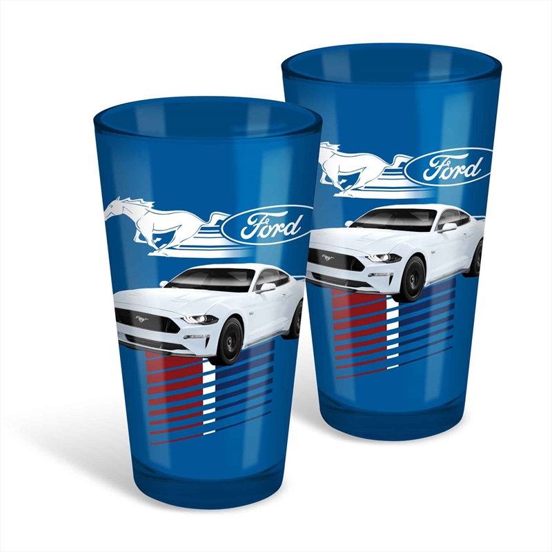 Ford Mustang Coloured Conical Glasses Set of 2/Product Detail/Glasses, Tumblers & Cups