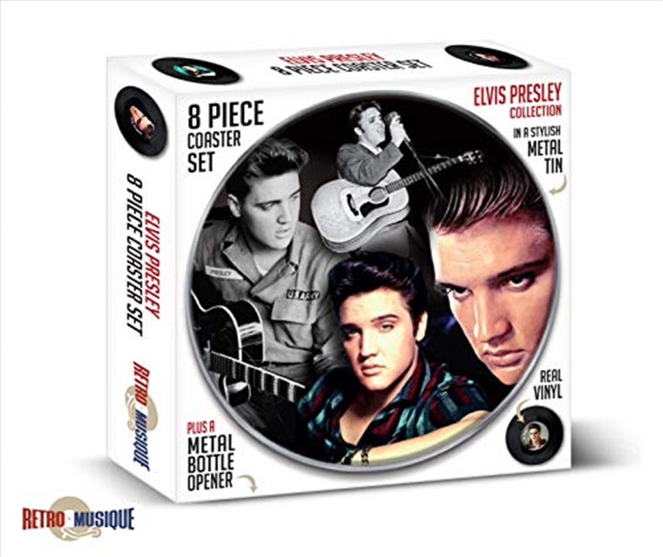 Elvis 8 Piece Coaster Set With Metal Tin/Product Detail/Novelty