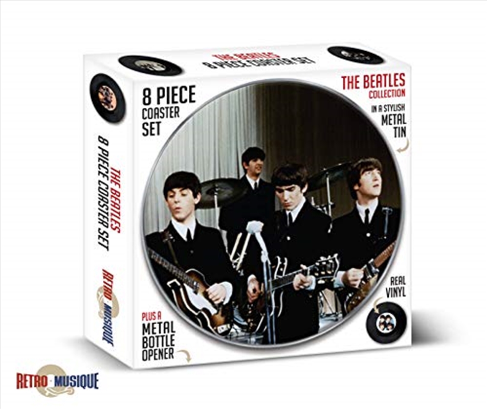 Beatles 8 Piece Coaster Set With Metal Tin/Product Detail/Novelty