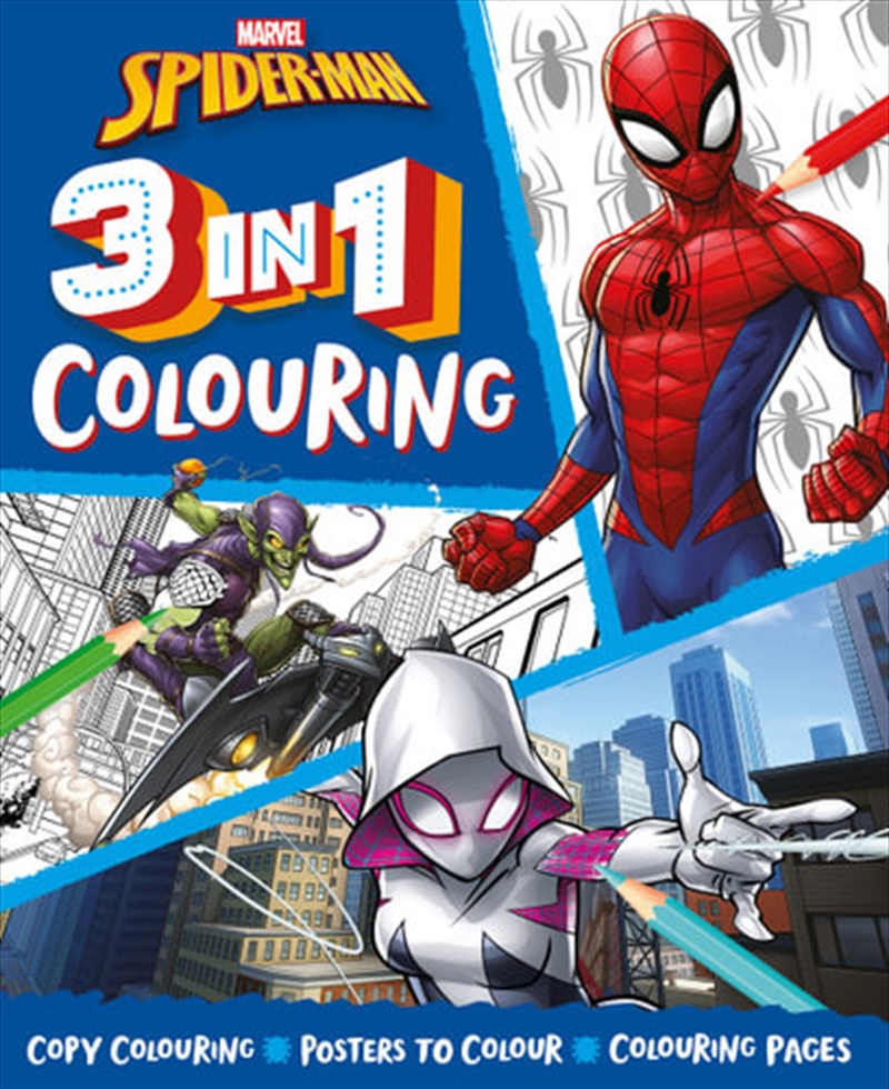 Spider Man: 3 In 1 Colouring Book/Product Detail/Kids Colouring