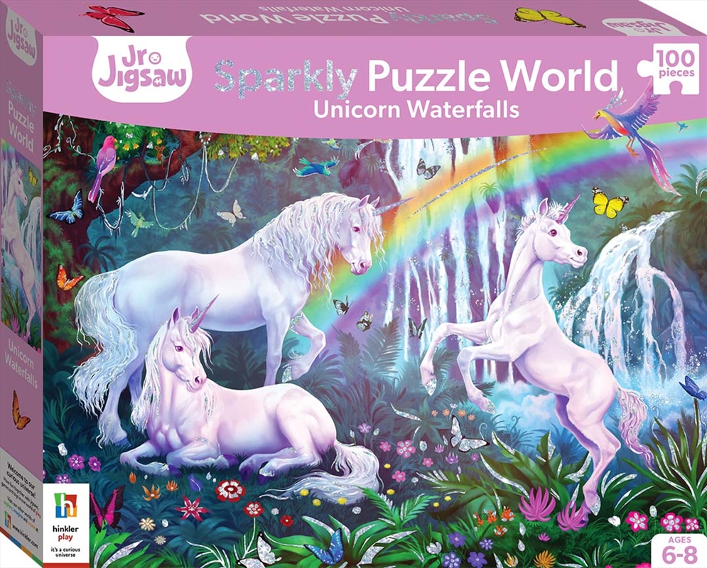 Junior Jigsaw Sparkly Puzzle World: Unicorn Waterfalls | Merchandise