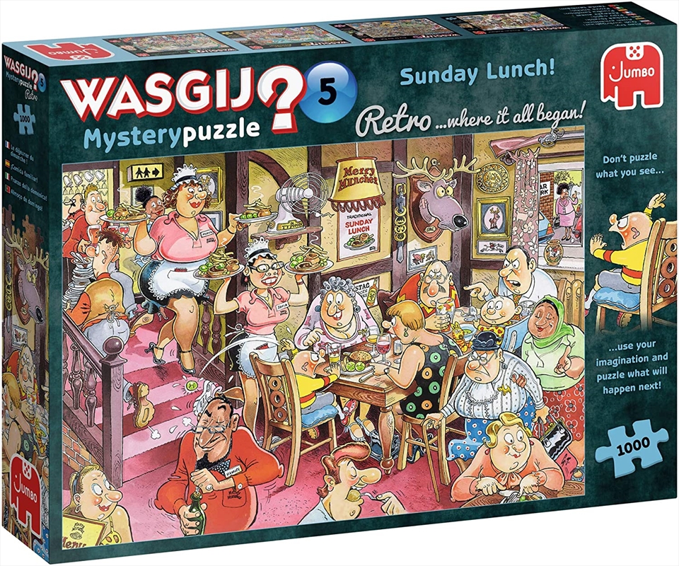 Wasgij Jumbo Retro Mystery 5 - Sunday Lunch! - 1000 pieces/Product Detail/Art and Icons