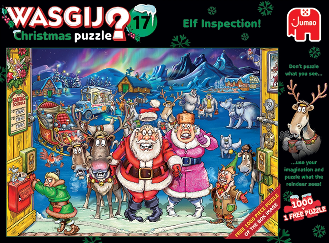 Jumbo Wasgij Christmas 17 - Elf Inspection! - 2 jigsaw puzzles of 1000 pieces/Product Detail/Art and Icons
