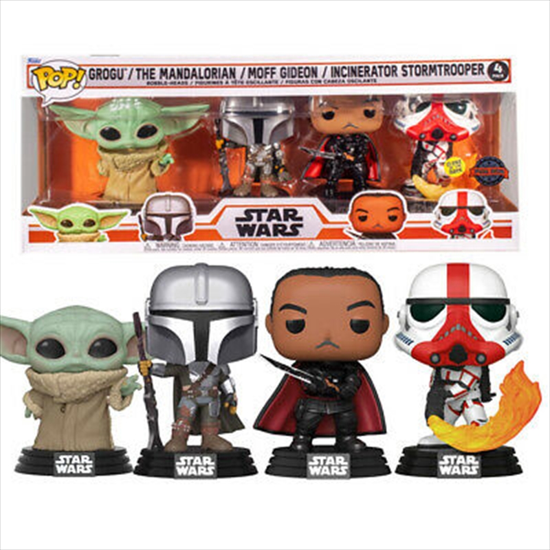 Star Wars: The Mandalorian - US Exclusive Pop! Vinyl 4-pack [RS]/Product Detail/Movies