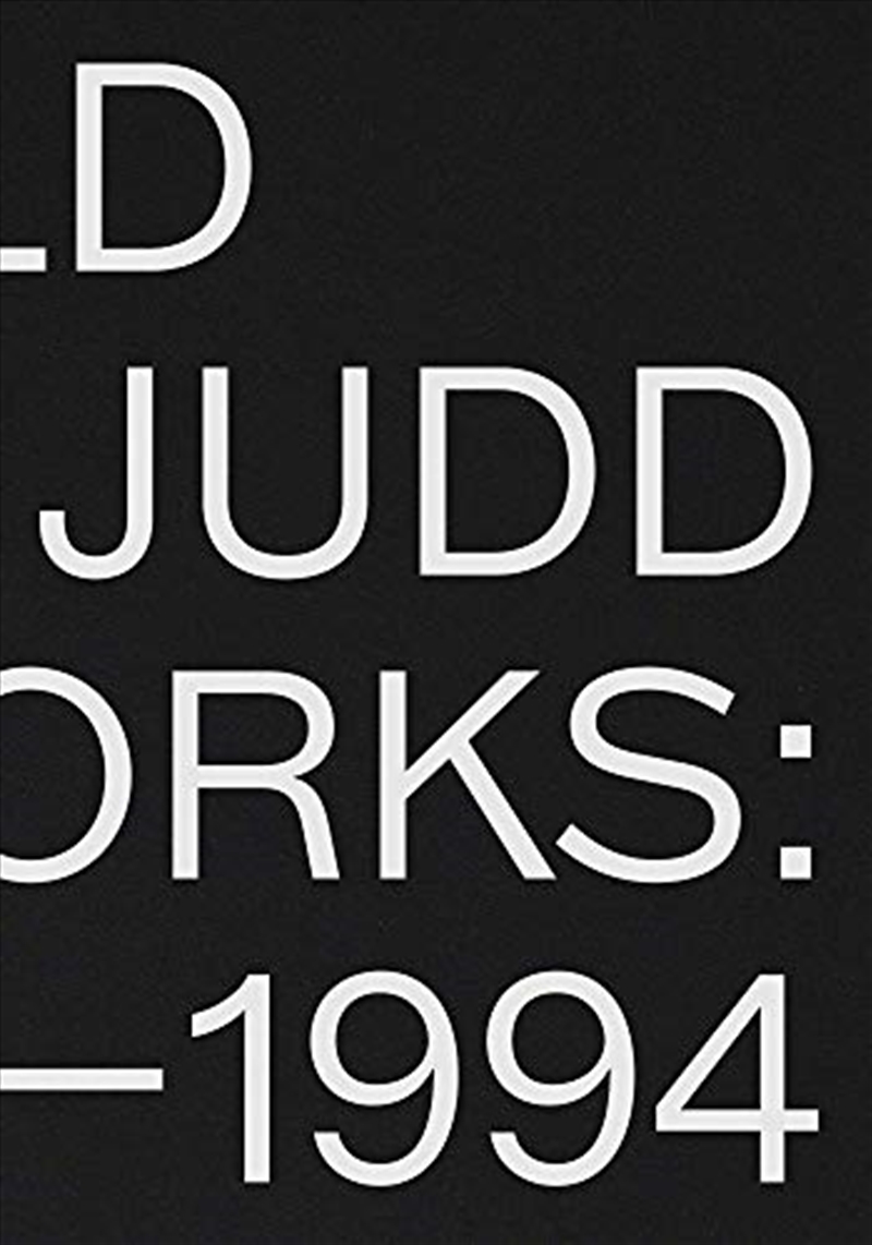 Donald Judd | Hardback Book