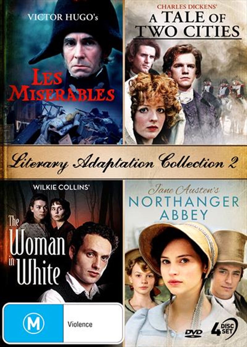 Literary Adaptation - A Tales Of Two Cities / Les Miserables / The Woman In White / Northanger Abbey | DVD