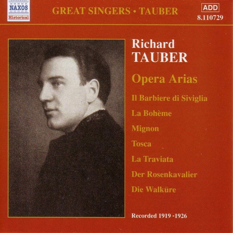 Richard Tauber,Opera Aria/Product Detail/Easy Listening