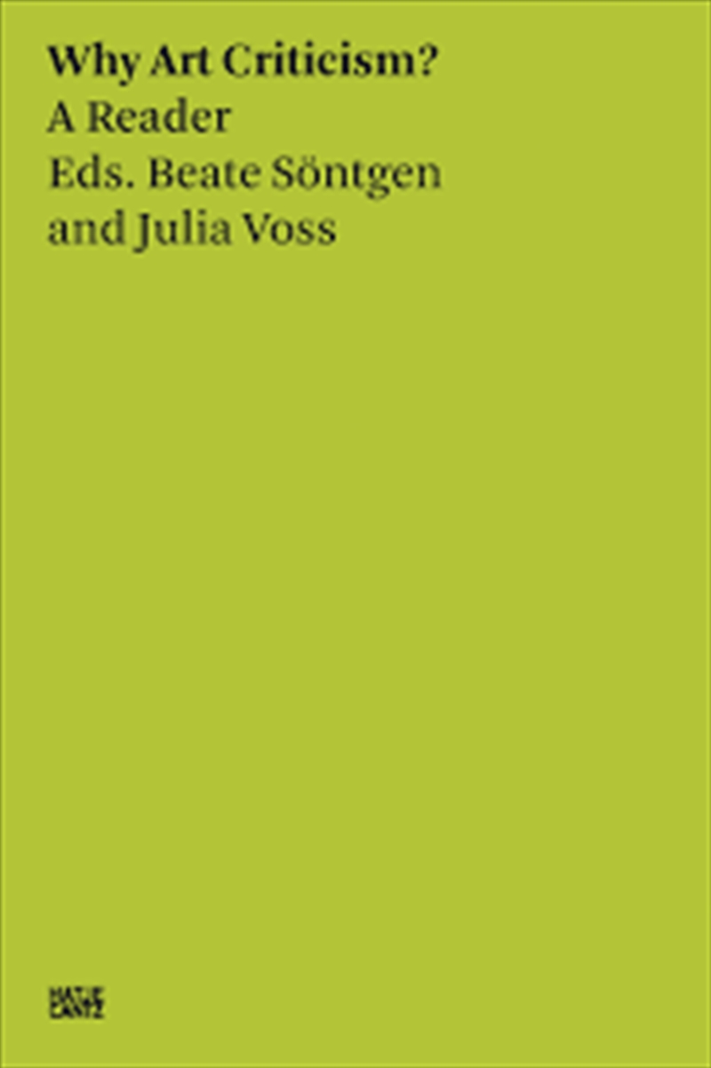 Why Art Criticism? A Reader/Product Detail/Art