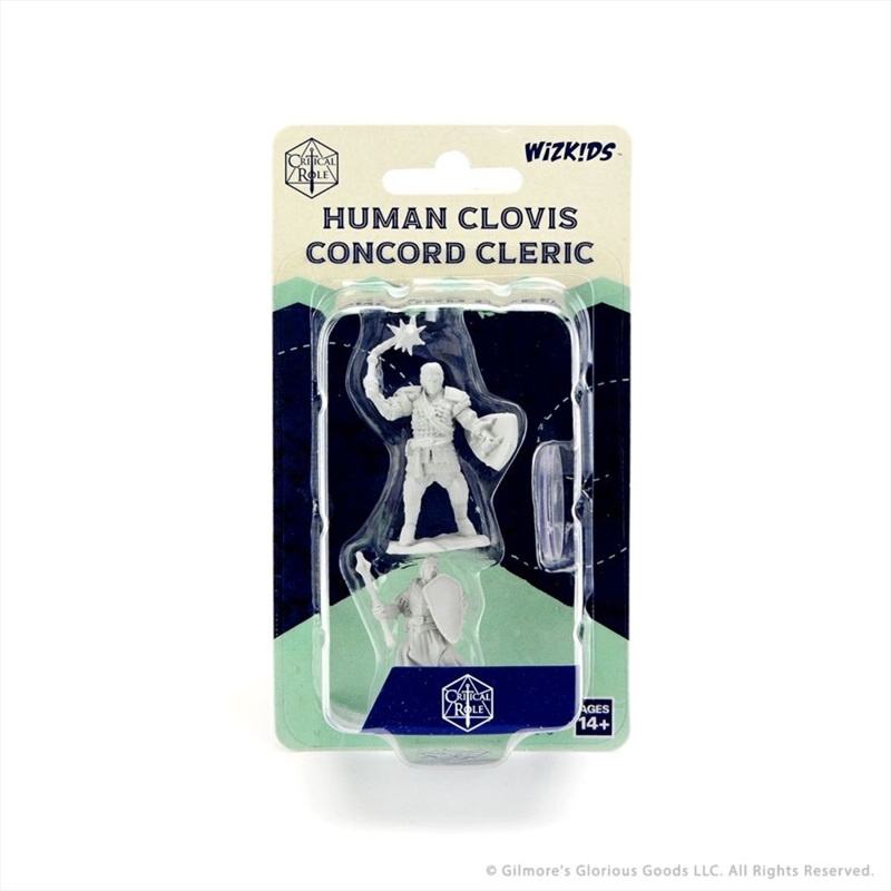Critical Role - Unpainted Human Clovis Concorde Cleric | Games