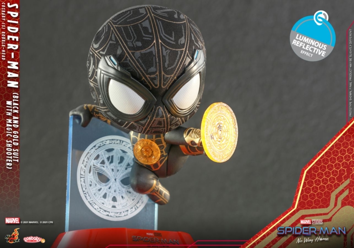 Spider-Man: No Way Home - Spider-Man Black & Gold Suit with Magic Shooter Cosbaby/Product Detail/Figurines