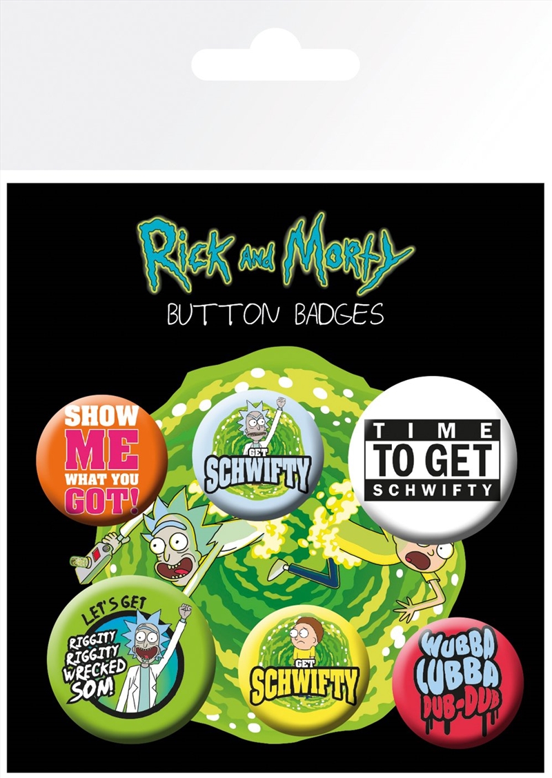 Rick and Morty Quotes Badge 6 Pack/Product Detail/Buttons & Pins