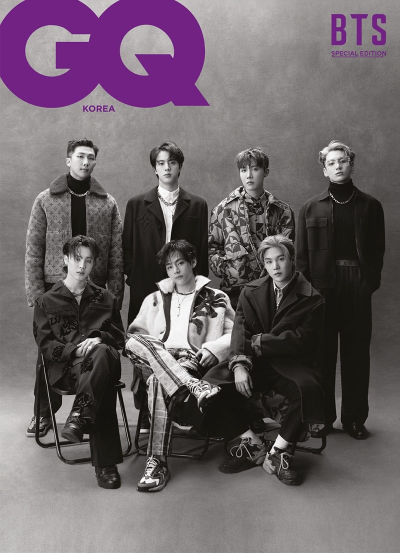 GQ January 2022 Issue - BTS Group Cover | Books