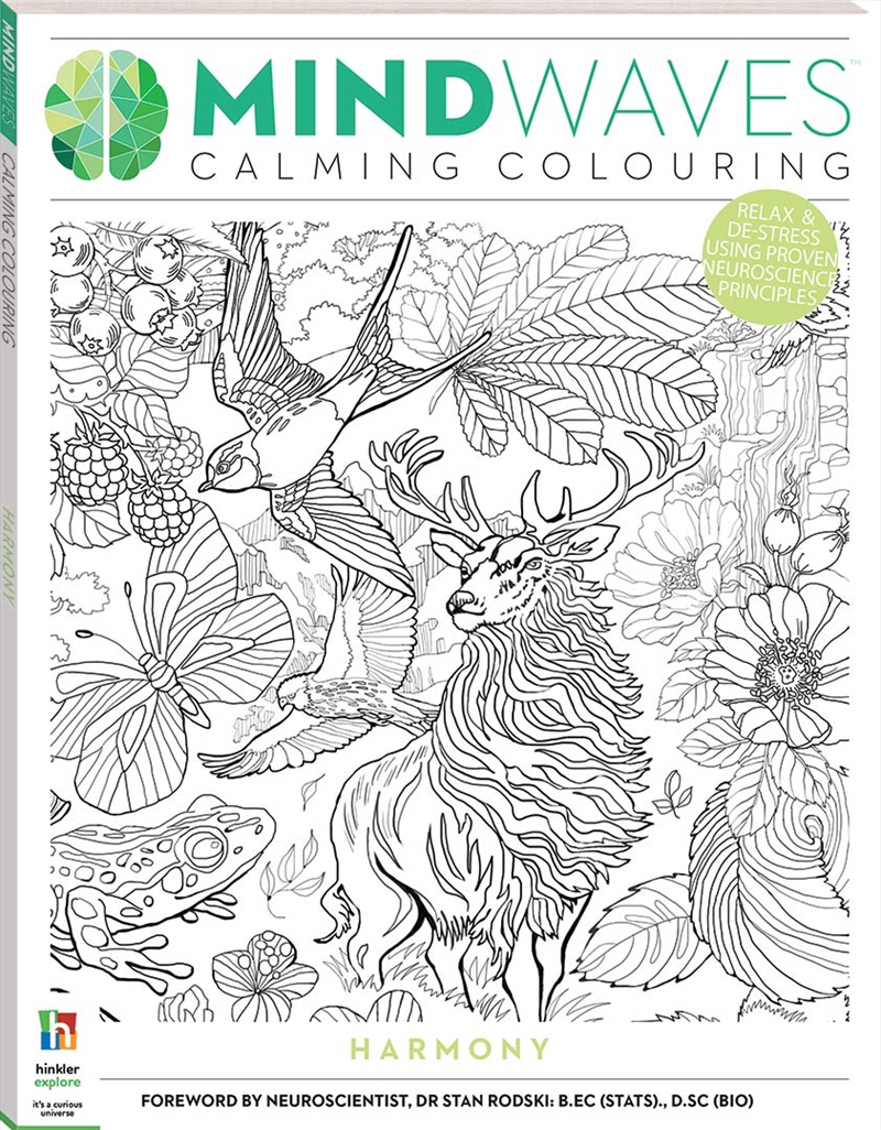 Mindwaves Calming Colouring Harmony | Paperback Book