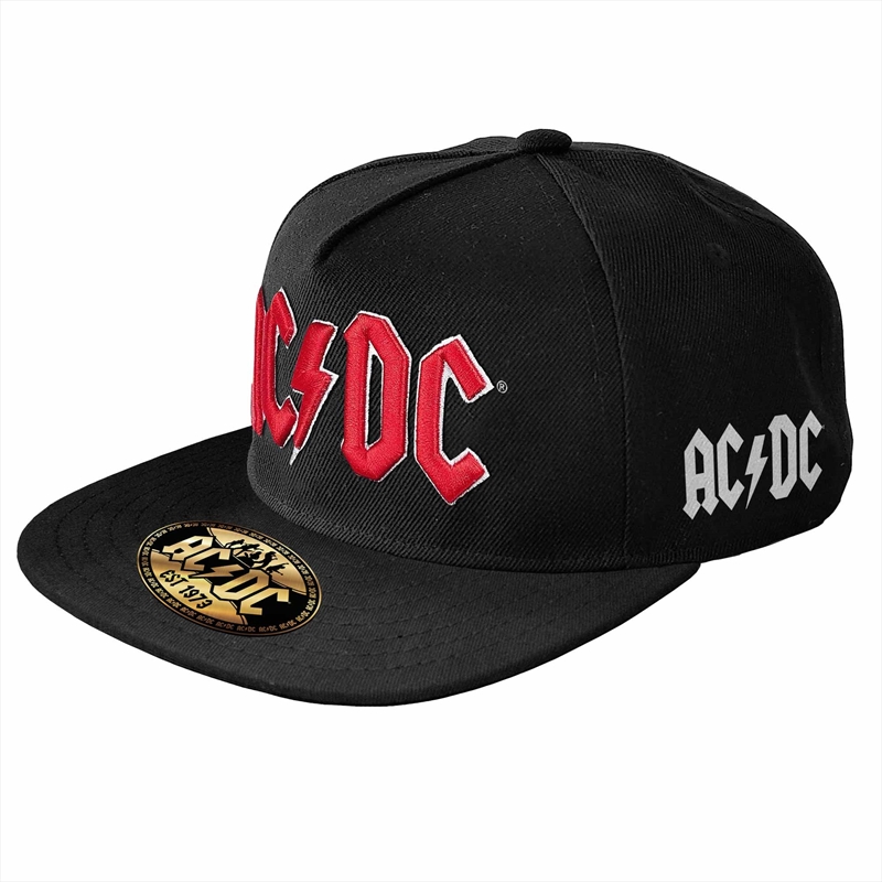 Acdc Logo Flat Peak Cap/Product Detail/Caps & Hats