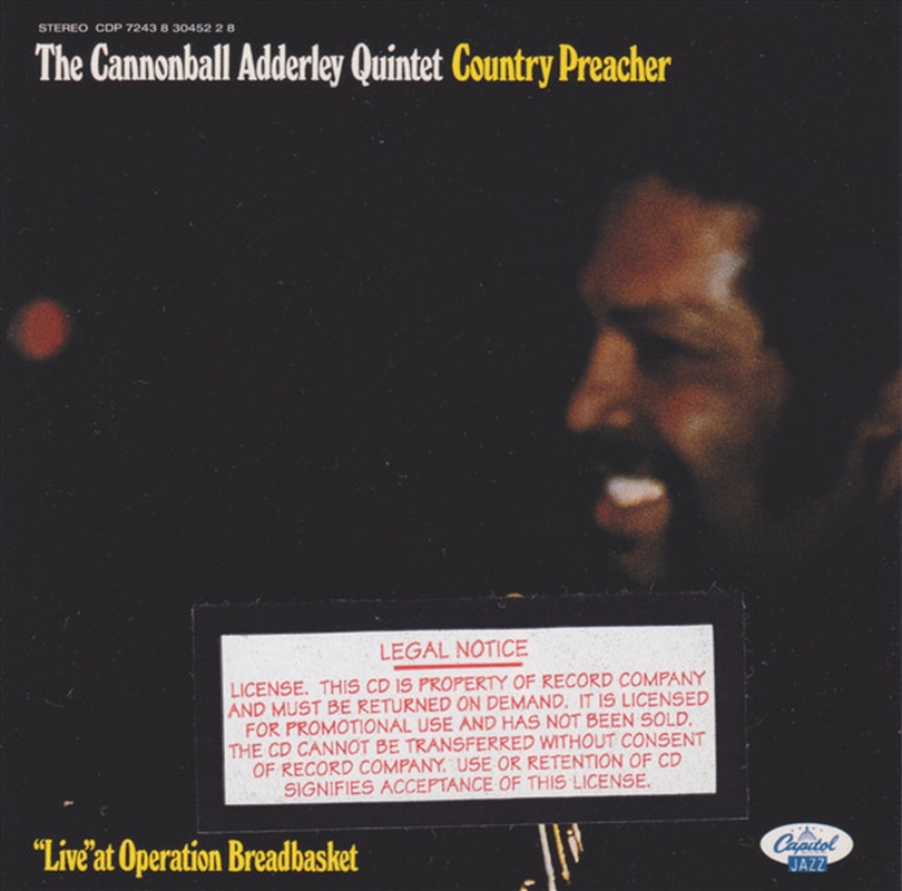 Country Preacher: Live At Operation Breadbasket/Product Detail/Jazz