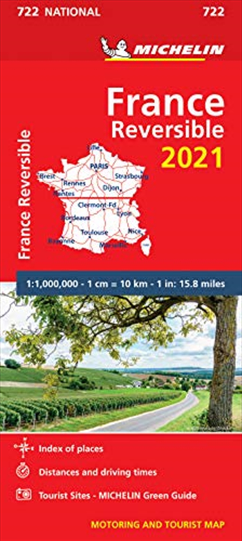 France - reversible 2021 - Michelin National Map 722: Maps (Michelin National Maps)/Product Detail/Recipes, Food & Drink