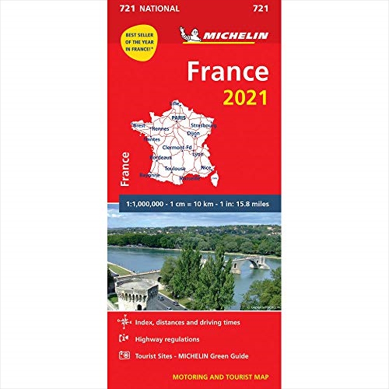 France 2021 - Michelin National Map 721: Maps/Product Detail/Recipes, Food & Drink