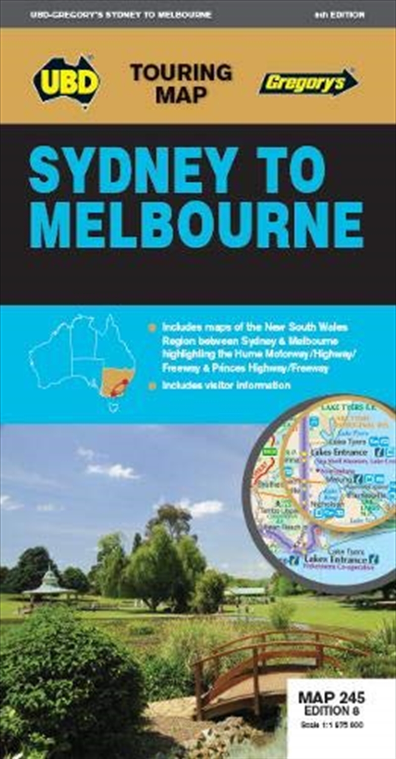 Sydney to Melbourne Map 245 8th ed/Product Detail/Geography
