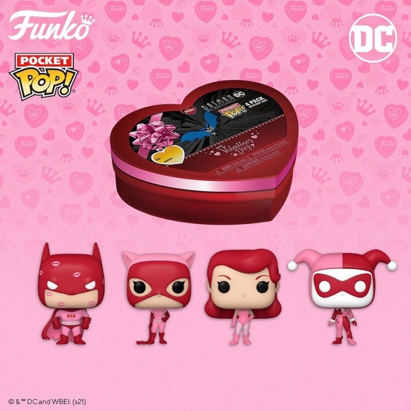 Batman - Valentines Day US Exclusive Pocket Pop! 4-pack [RS]/Product Detail/Funko Collections